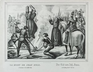 La Mort de Jan Hus à Constance, milieu du XIXe siècle