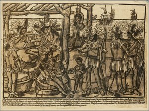 Illustration des Amérindiens réalisée par Johann Froschauer dans les années 1500 - Johann Froschauer