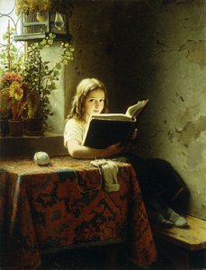Une fille lisant, 1871