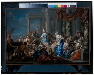 Achille parmi les filles de Lycomède - Johann Georg Platzer