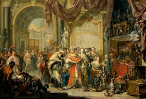 Cresus montre ses tresors a Solon - Johann Georg Platzer