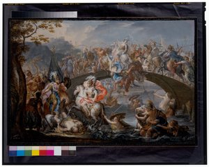 La bataille des Amazones - Johann Georg Platzer