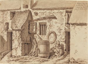 Une maison rustique dans la Grand Rue à Sceaux-Les-Chartreux - Johann Georg Wille