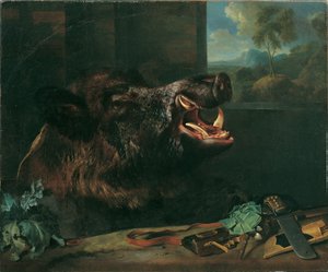 Nature morte de sanglier