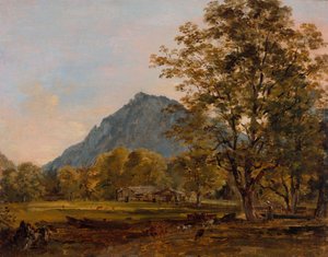 Une ferme dans les Alpes bavaroises, vers 1825