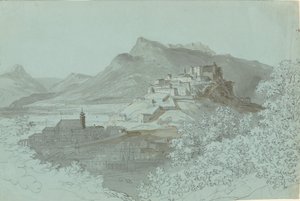 Vue de Salzbourg, années 1820 - Johann Georg von Dillis