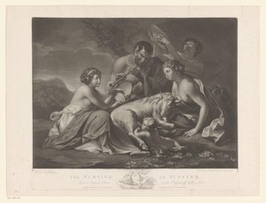 Jupiter nourri par la chèvre Amalthée - Johann Gerard Huck