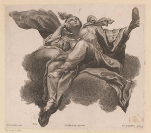 Prudence avec un miroir à la main - Johann Gottfried Thelott