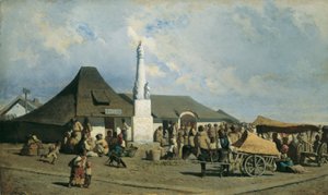 Place du marché à Szolnok - Johann Gualbert Raffalt