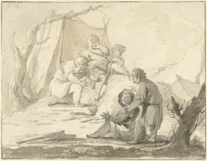 Représentation allégorique avec des enfants autour d