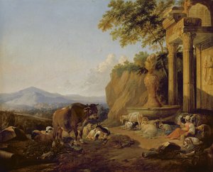Paysage avec une ruine, 1670