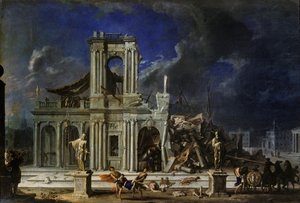 Samson frappant les Philistins, vers 1633-34 - Johann Heinrich Schönfeld