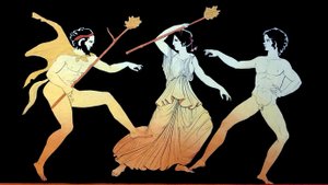 Un satyre, une ménade et un adepte masculin de Dionysos dansent frénétiquement vers 1796 - Johann Heinrich Wilhelm Tischbein
