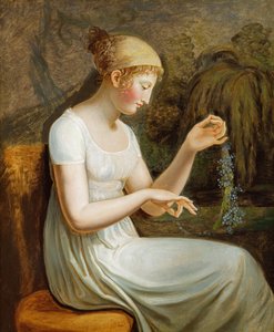 Fille avec des fleurs