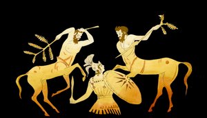 Thésée combattant les centaures au mariage de Pirithoos et Hippodamie