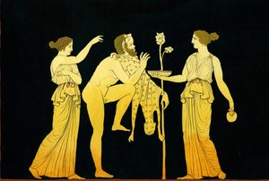 Deux ménades offrent du vin à Dionysos vers 1796 - Johann Heinrich Wilhelm Tischbein