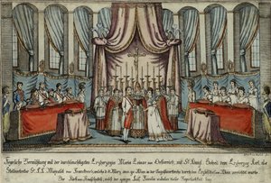 Marie-Louise mariée à Napoléon par procuration à Vienne, avec l