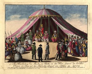 La déposition du pacha de Khotyn par le prince Josias de Saxe-Cobourg et le général, sept 1788