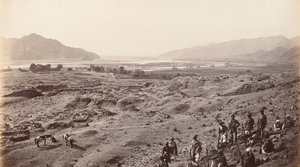 Gorge de la rivière au-dessus de Lalpura regardant vers Bassaule, vers 1878 - Johann Hulsman