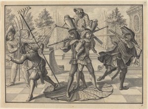 Arlequin et Scaramouche Créent une "Fontaine" - Johann Jacob Schubler