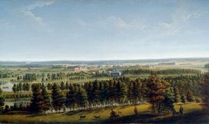 Parc du Palais vu du Palais de Gatchina, années 1790 - Johann Jakob Mettenleiter