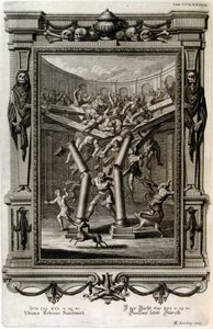 Samson détruit le temple de Baal - Johann Jakob Scheuchzer