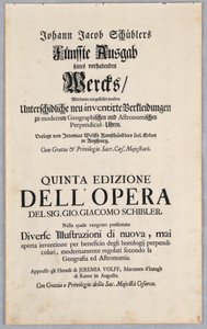 Cinquième édition de son œuvre en cours... - Johann Jakob Schübler