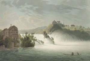 Les Chutes du Rhin, gravé par J. Hurlimann - Johann Jakob Wetzel