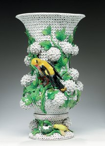 Vase Meissen Schneeballen, milieu à fin du XIXe siècle - Johann Joachim (after) Kändler