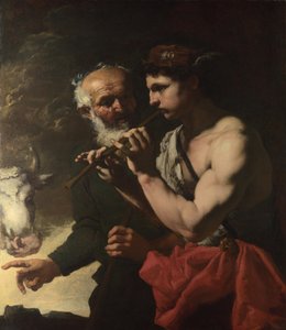 Mercure jouant de la flûte pour Argus, 1655-1657 - Johann Karl Loth