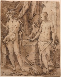 Apollon avec Érato et Cupidon - Johann Kellerthaler