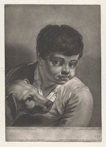 Portrait de garçon et chien - Johann Lorenz Haid