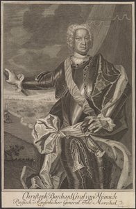 Portrait du comte Burkhard Christoph von Münnich 1683-1767 - Johann Martin Bernigeroth