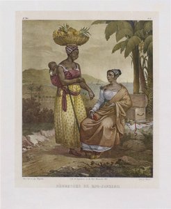 Femmes noires de Rio de Janeiro. De Malerische Reise in Brasilien, 1835