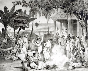 Danse Landu, gravée par Victor Adam et Monthellier - Johann Moritz Rugendas
