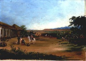 Autoportrait du peintre à la ferme 