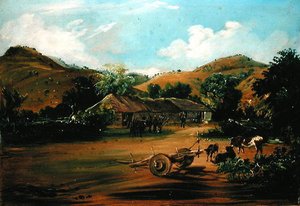 Le peintre à la ferme 