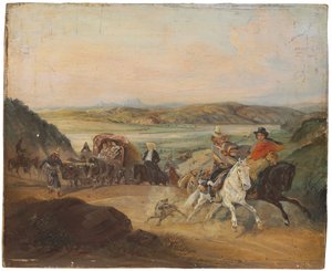 La route de Santiago à Valparaiso - Johann Moritz Rugendas