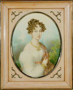 Marie-Louise Habsbourg-Lothringen, veuve de Napoléon Ier, duchesse de Parme ... (aquarelle sur carton)
