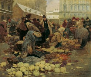 Marché croate sur la Haide à Vienne - Johann Nepomuk Geller