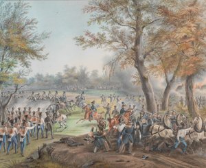 Bataille à Zalesie près de Biala Podlaska en octobre 1812, vers 1912