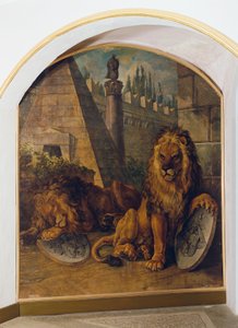 Lion avec les armoiries de la maison Habsbourg-Lorraine - Johann Nepomuk Höchle