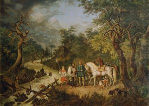 Rodolphe de Habsbourg et le prêtre - Johann Nepomuk Höchle