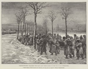 Villageois affamés ayant quitté leurs maisons en route pour Saint-Pétersbourg - Johann Nepomuk Schonberg