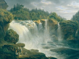 La chute de la Traun près de Gmunden - Johann Nepomuk Schödlberger