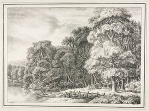 Paysage Forestier avec Lac, 1811-1816 - Johann Nepomuk Strixner