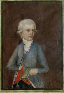 Wolfgang Amadeus Mozart (ca ... (gouache sur parchemin)