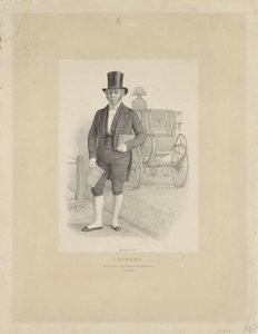 Portrait de J. Robert avec une calèche - Johann Peter Berghaus