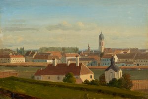 Vue sur le canal du Danube vers Leopoldstadt - Johann Peter Krafft