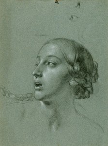 Étude de tête pour "Arindal et Daura"